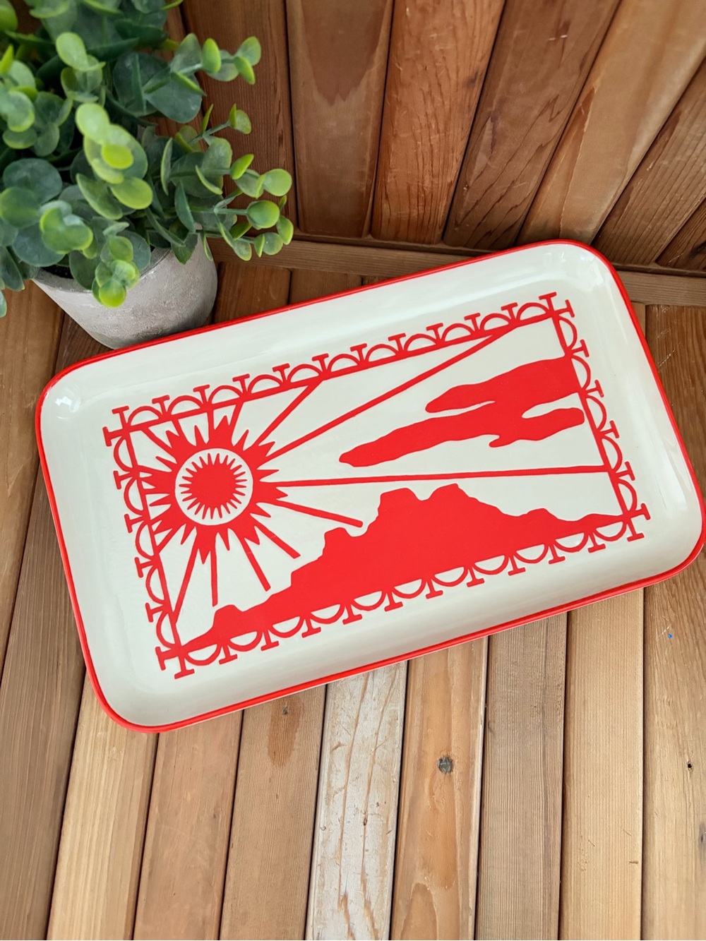 Latino Heritage Month Ceramic Serving Tray, Desert Sun Snack Platter by Target